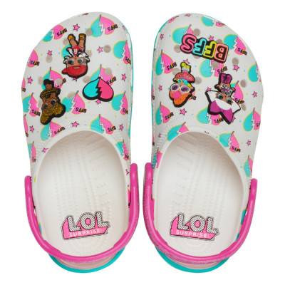 Saboti Crocs Classic LOL Surprise BFF Clog Kids Alb - White foto