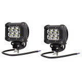 Set 2 proiectoare dreptunghi, 6LED-18W, Universal