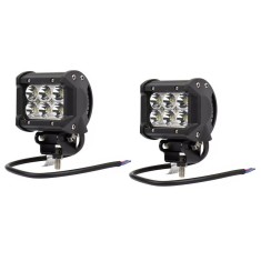 Set 2 proiectoare dreptunghi, 6LED-18W foto