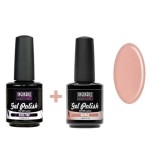 Set Base/Top + gel colorat Darling, 15ml, INGINAILS