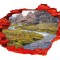 Autocolant decorativ, Gaura in perete, Multicolor, 85 cm, 520STC-2