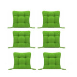 Set Perne decorative pentru scaun de bucatarie sau terasa, dimensiuni 40x40cm, culoare Verde, 6 bucati/set, Palmonix