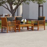Cumpara ieftin Gossi set mobilier de gradina cu perne, 5 buc., lemn masiv acacia
