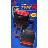 Adaptor centura de siguranta falsa, TypeR, set 2 buc, Negru