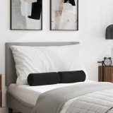 vidaXL Perne Bolster 2 pcs Negru &Oslash; 15 x 40 cm Țesătură din corduroy 42014291