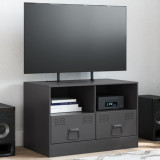 Dulap TV, negru, 67x39x44 cm, otel GartenMobel Dekor