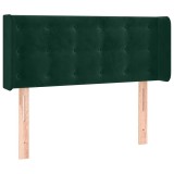 Cumpara ieftin Tablie de pat cu aripioare verde inchis 103x16x78/88 cm catifea