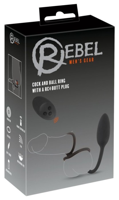 Inel penis si minge cu dop anal vibrant si 10 moduri de vibratie Cock and Ball