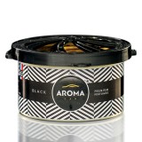 Odorizant auto si interior Aroma Car Aroma Prestige Organic Black, in cutie estetica, reglare intensitate aroma, parfum francez, pana la 60 zile