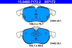 ATE 13.0460-7172.2 set placute frana,frana disc foto