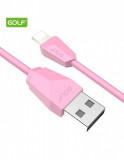 Cablu USB Ligtning iPhone Golf Diamond Sync 1m 2A Cablu roz GC-27i