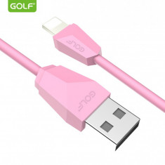 Cablu USB Ligtning iPhone Golf Diamond Sync 1m 2A Cablu roz GC-27i