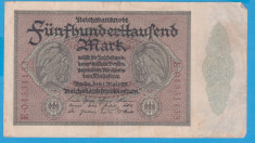 (5) BANCNOTA GERMANIA - 500.000 MARK 1923 (1 MAI 1923), CU SERIE PE VERSO foto