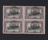 ROMANIA 1919 EMISIUNEA ORADEA PARLAMENT KOZTARSASAG 3LEI BL 4 ABKLATSCH MNH, Nestampilat