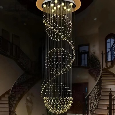 Candelabru Cristal LED 70W Bellini Auriu 50cm foto