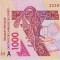 Bancnota Statele Africii de Vest 1.000 Franci 2022 - P115A UNC Coasta de Fildes ( vezi descriere )