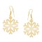 Snowflake - Cercei personalizati fulg din argint 925 placat cu aur galben 24K