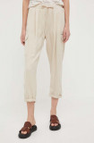 Pepe Jeans pantaloni JYNX femei, culoarea bej, fason cargo, medium waist