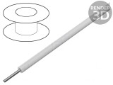 Cablu Cu S&acirc;rmă PVC Alb 24AWG 300V 30,5m