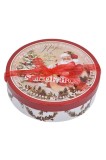 Set 4 farfurii din porțelan, imprimeu de Crăciun, multicolor, Crăciun, 18 cm