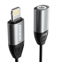 Adaptor Dudao Adaptor Lightning La Mufă Pentru Căști 3,5 Mm Mini Mufă Gri (L17 Gri) L17 GRAY