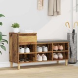vidaXL Dulap pentru pantofi Lemn vechi 102 x 36 x 60 cm Lemn compozit 881033