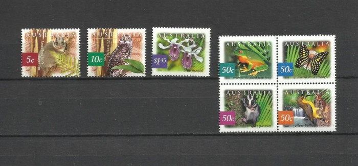AUSTRALIA 1996-2002 FAUNA ANIMALE INSECTE SI FLORI