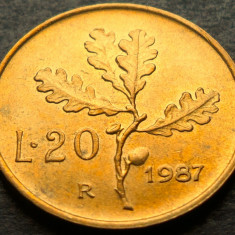 Moneda 20 LIRE- ITALIA, anul 1980 *cod 2942 A = UNC