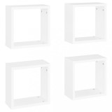 Cumpara ieftin Rafturi de perete in forma de cub, 4 buc., alb, 30x15x30 cm