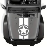 Sticker autoadeziv pentru vehicule Off Road, model &quot;Army Star&quot;, dimensiune 90 x 43 cm, culoare Alba, AVEX