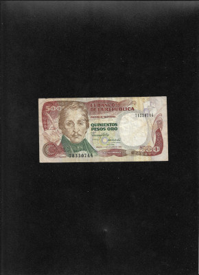 Columbia 500 pesos oro 1990 seria78330744 foto