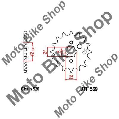 MBS Pinion fata 520 Z14, Cod Produs: JTF56914 foto