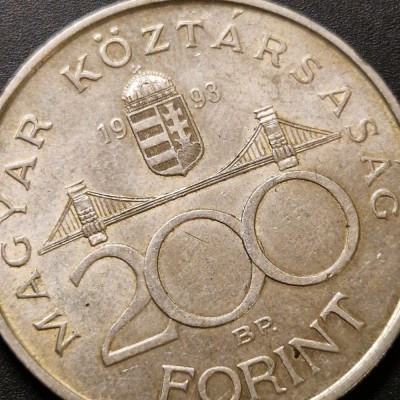 Ungaria 200 Forint 1923 Argint - Banca nationala a Ungariei foto