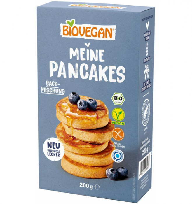 Mix bio pentru pancakes, fara gluten, 200g Biovegan