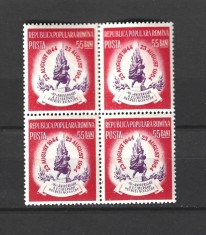ROMANIA 1954 - A X-a ANIVERSARE A ELIBERARII PATRIEI , BLOC, MNH - LP 370