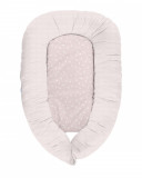 Baby nest Kikkaboo din spuma cu memorie 3 in 1 Confetti Pink