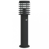 Lampa exterioara de podea cu senzor, negru, 60 cm, otel inox