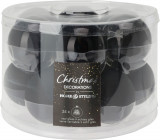 Cutie cu 12 globuri Christmas Glam, &Oslash;5 cm, sticla, negru, Excellent Houseware