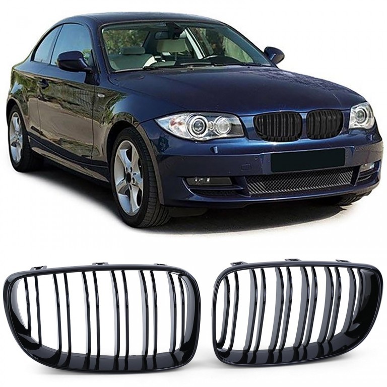 Grila radiator dubla cu fante de performanta lucioasa, potrivita pentru ...