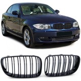 Grila radiator dubla cu fante de performanta lucioasa, potrivita pentru BMW E81 E82 E87 E88 din 2007 Performance AutoTuning