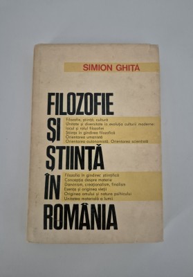 Carte cu autograf Simion Ghita Filozofie si stiinta in Romania foto