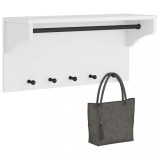 vidaXL Suport pentru haine &quot;SANDNES&quot; alb 87x30x42 cm lemn masiv de pin