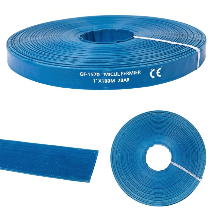 Furtun apa refulare Flat PVC 1&#039;&#039; 100m FarmGarden AgroTrade