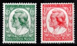 Germania Reich 1934, Mi #554-555, 175 de ani de la nasterea lui Friedrich von Schiller, MNH! Cota 100 &euro;!
