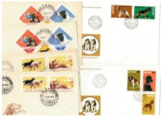 Romania - Lot 6 plicuri prima zi FDC cu caini foto