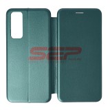 Husa Flip Cover Huawei P Smart 2021, Piele Ecologica, Protectie 360, Sea Green