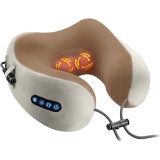 Cumpara ieftin Perna pentru Masaj la Gat, Suport Cervical, din Spuma cu Memorie, in forma de U, 3 Functii, Miscare Circulara, Relaxarea Muschilor, Pozitie Confortabi