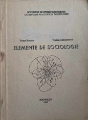ELEMENTE DE SOCIOLOGIE-TOMA ROMAN, TRAIAN SIMIONESCU-245876