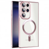 Cumpara ieftin Husa pentru Samsung Galaxy S22 Ultra 5G, Techsuit Luxury Crystal MagSafe, Pink