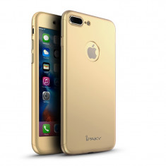 Husa Ipaky 360 Grade Ultra Slim iPhone 7 Plus Gold Folie Sticla Inclusa foto